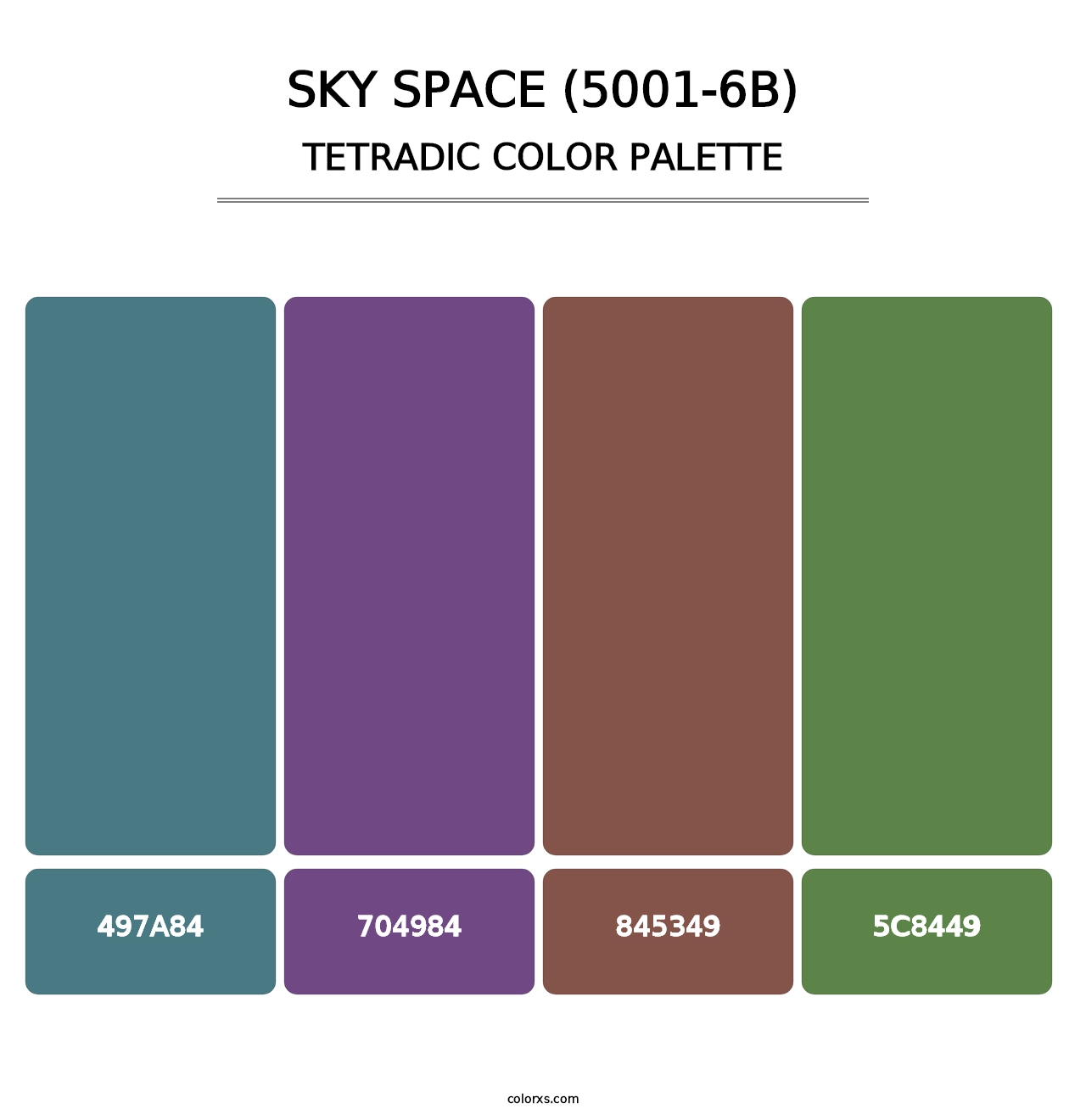 Sky Space (5001-6B) - Tetradic Color Palette