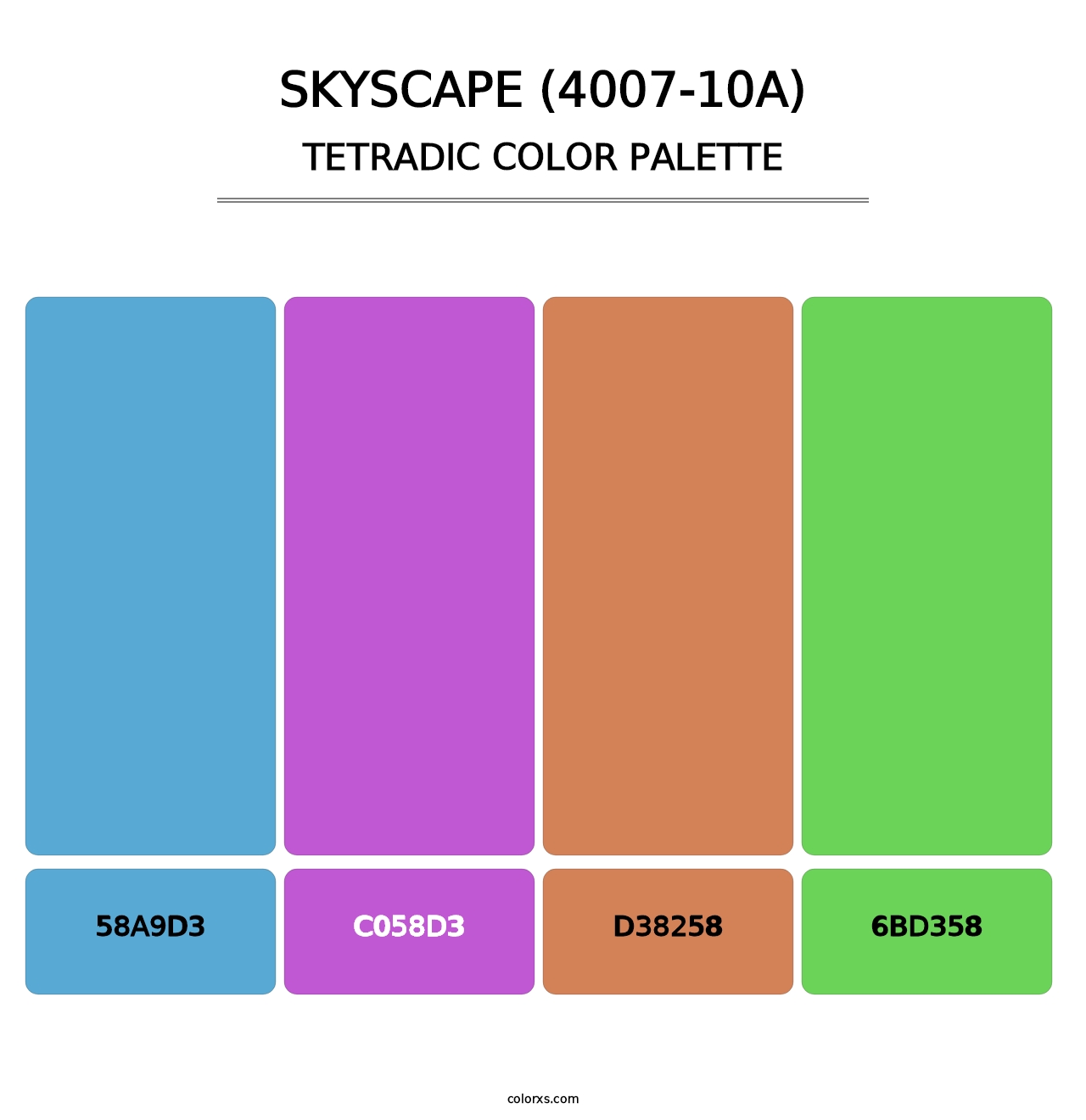 Skyscape (4007-10A) - Tetradic Color Palette