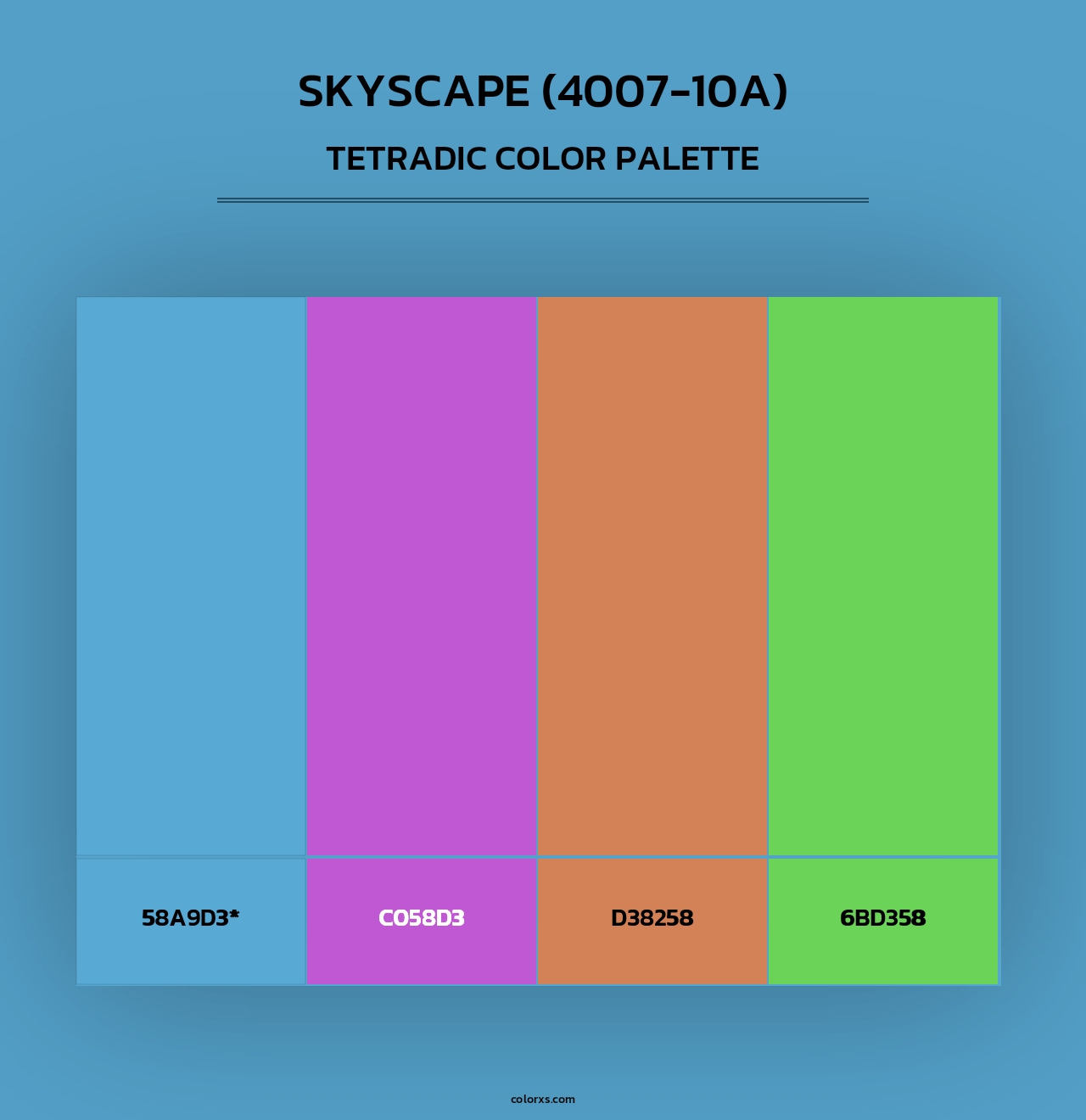 Skyscape (4007-10A) - Tetradic Color Palette