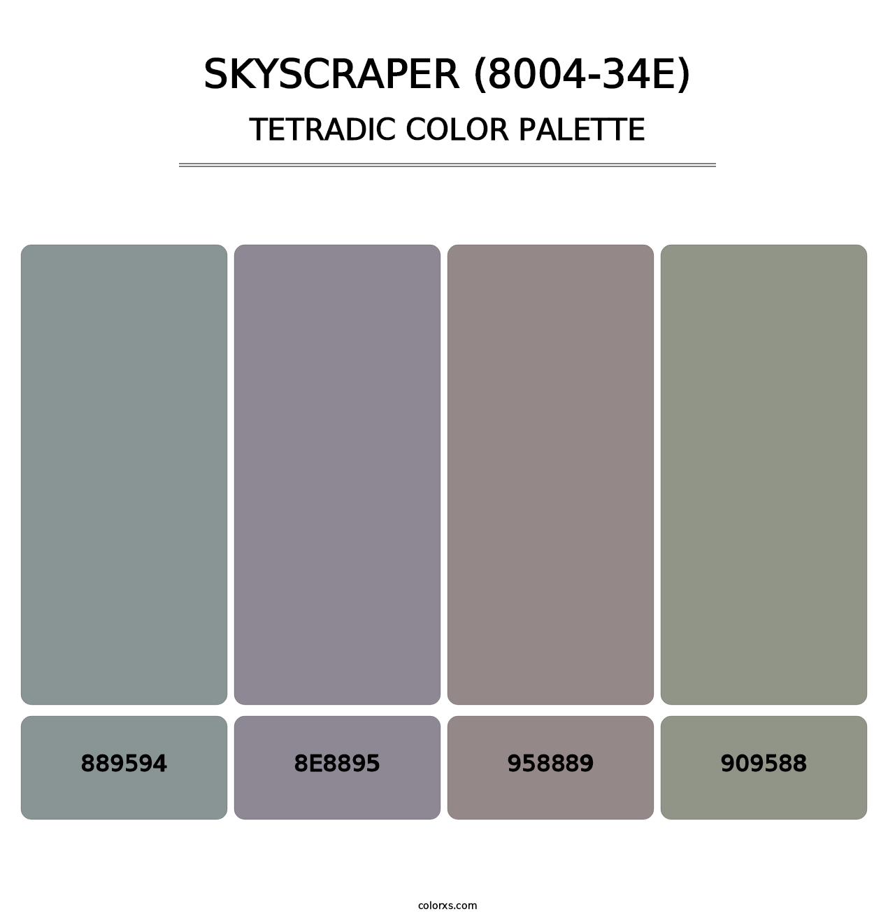 Skyscraper (8004-34E) - Tetradic Color Palette