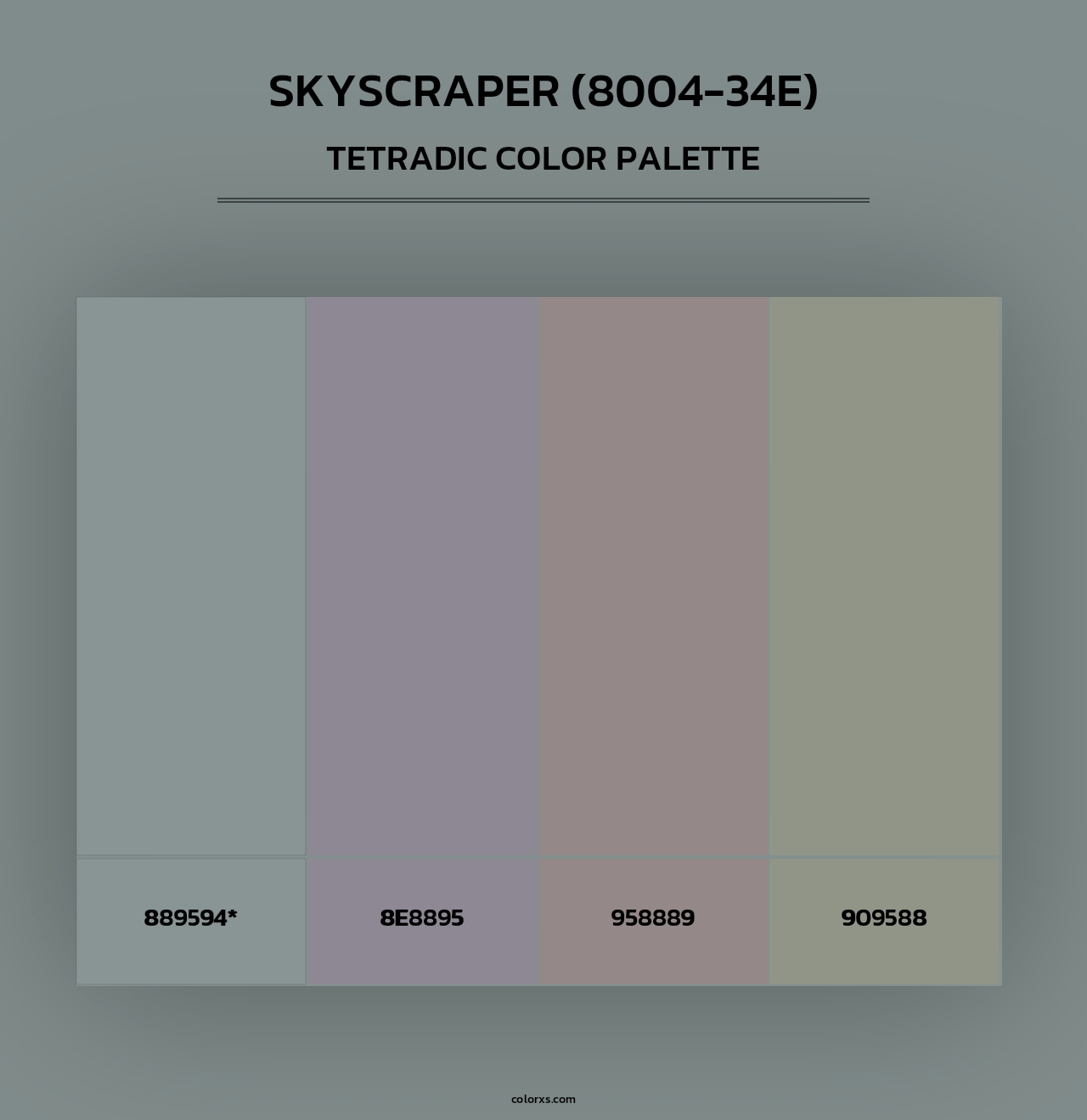 Skyscraper (8004-34E) - Tetradic Color Palette