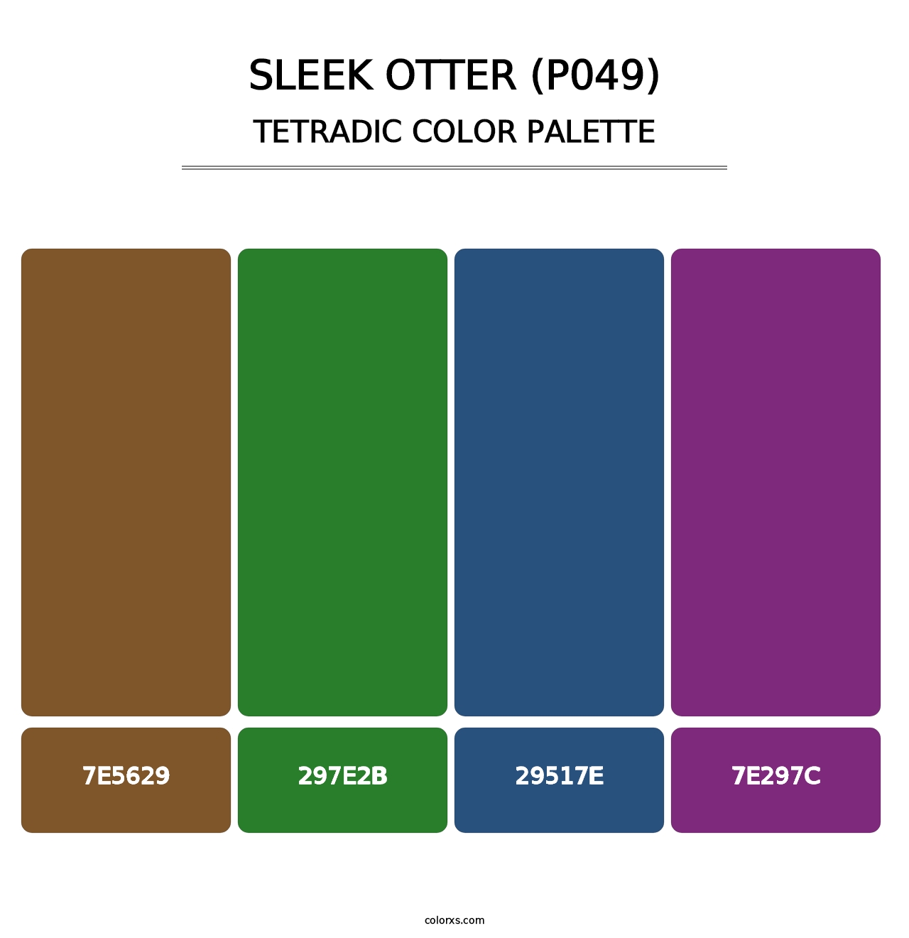 Sleek Otter (P049) - Tetradic Color Palette