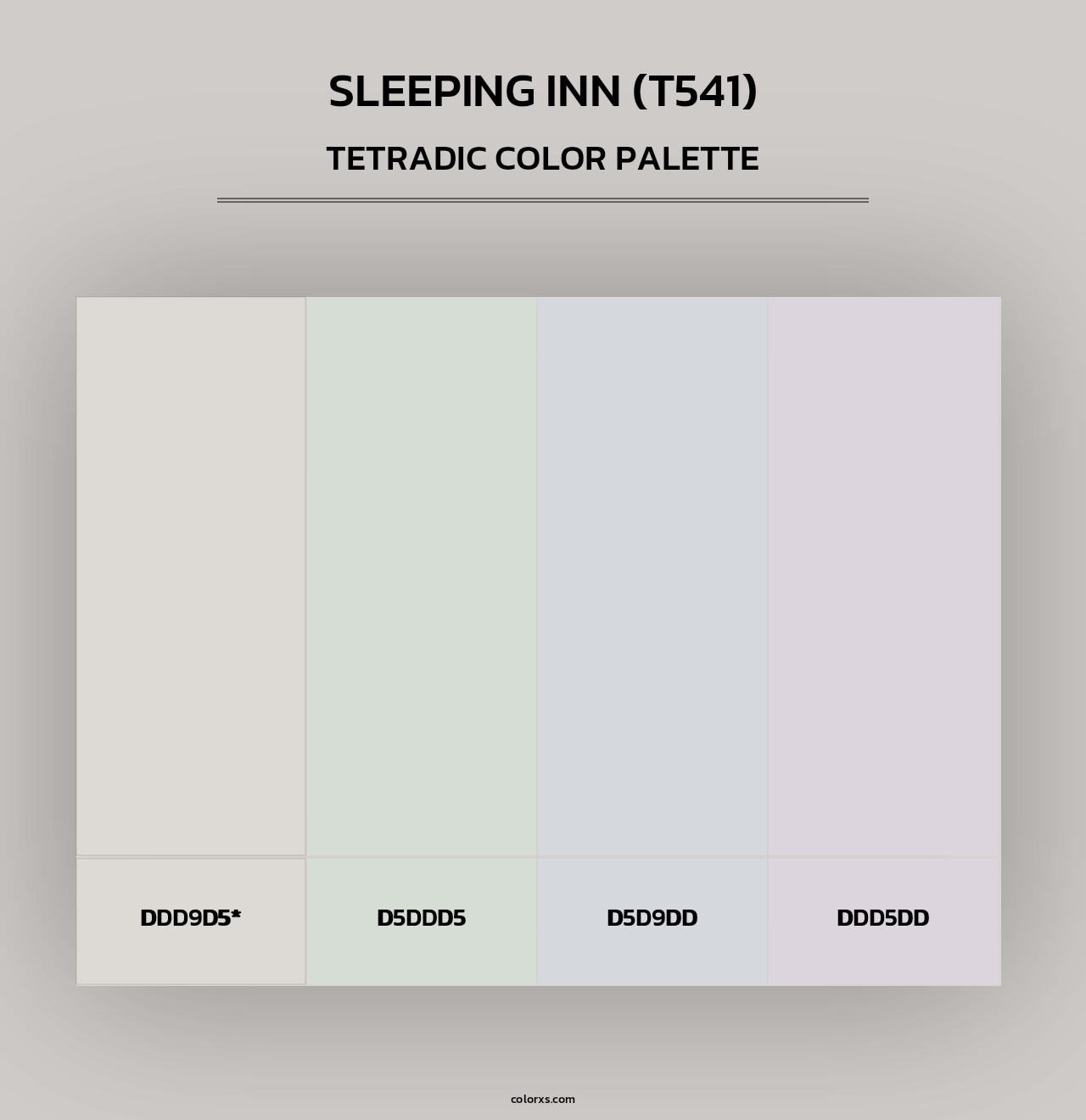 Sleeping Inn (T541) - Tetradic Color Palette