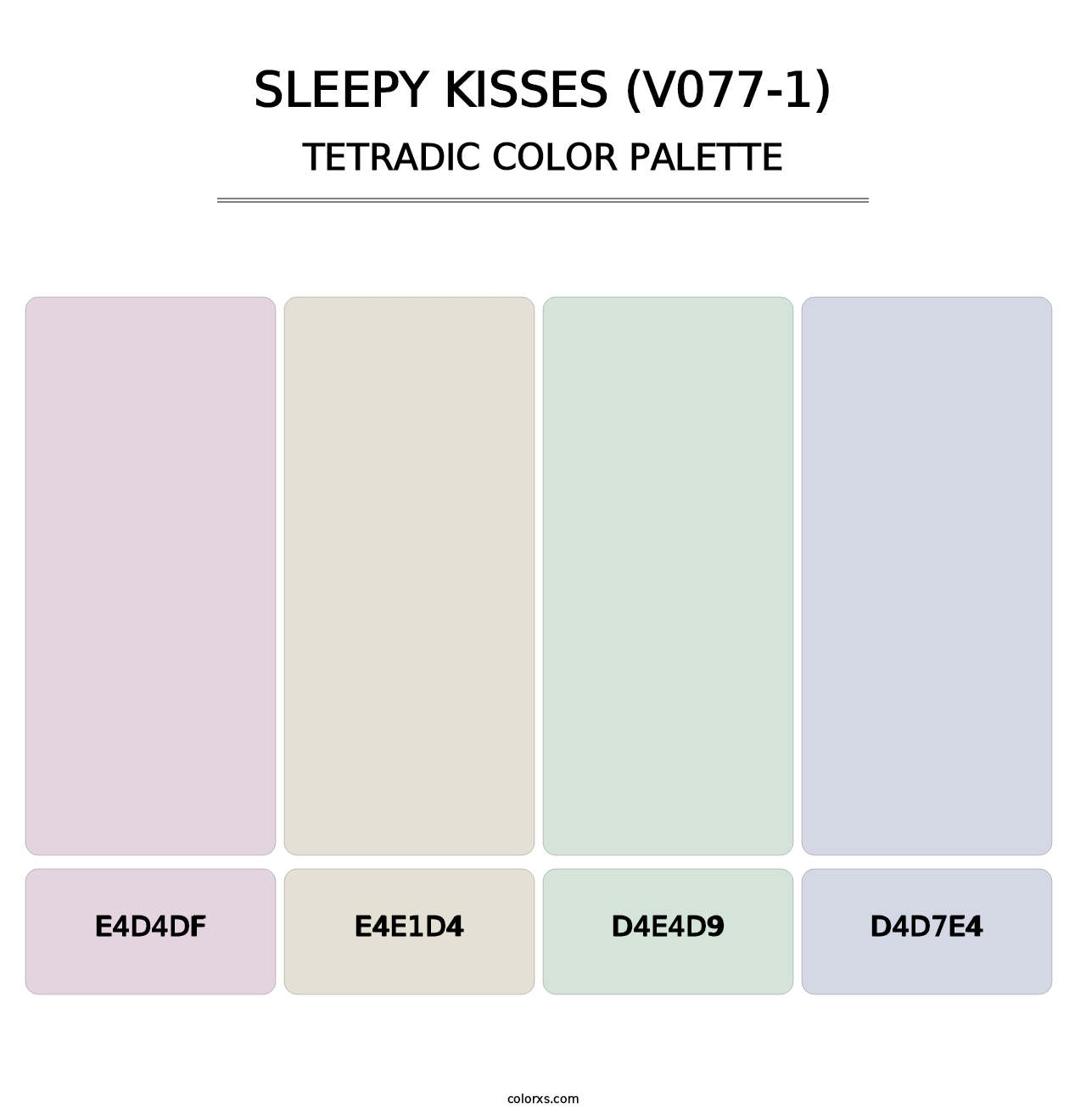 Sleepy Kisses (V077-1) - Tetradic Color Palette