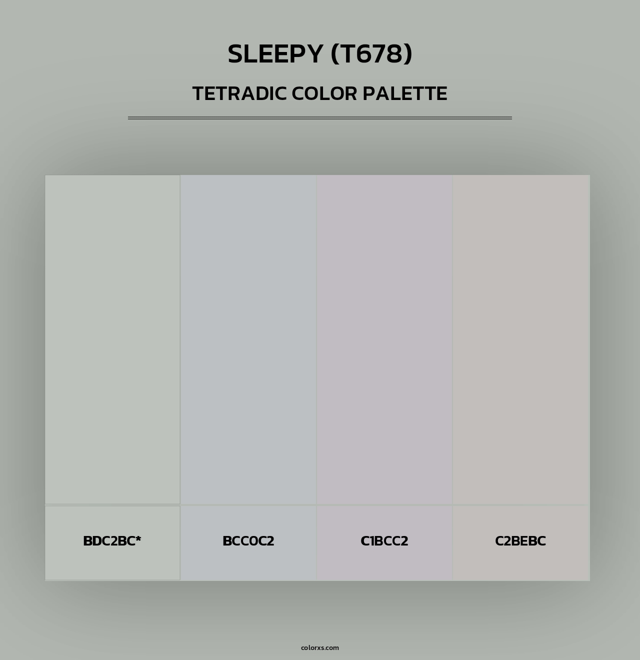 Sleepy (T678) - Tetradic Color Palette