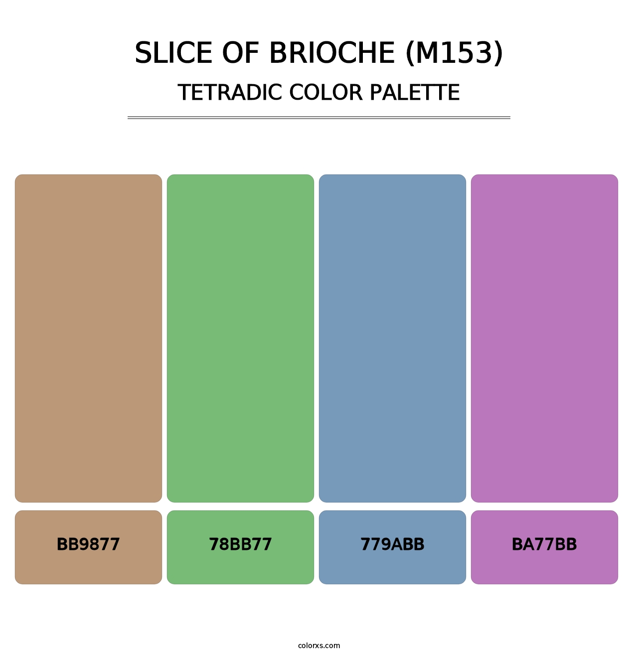 Slice of Brioche (M153) - Tetradic Color Palette