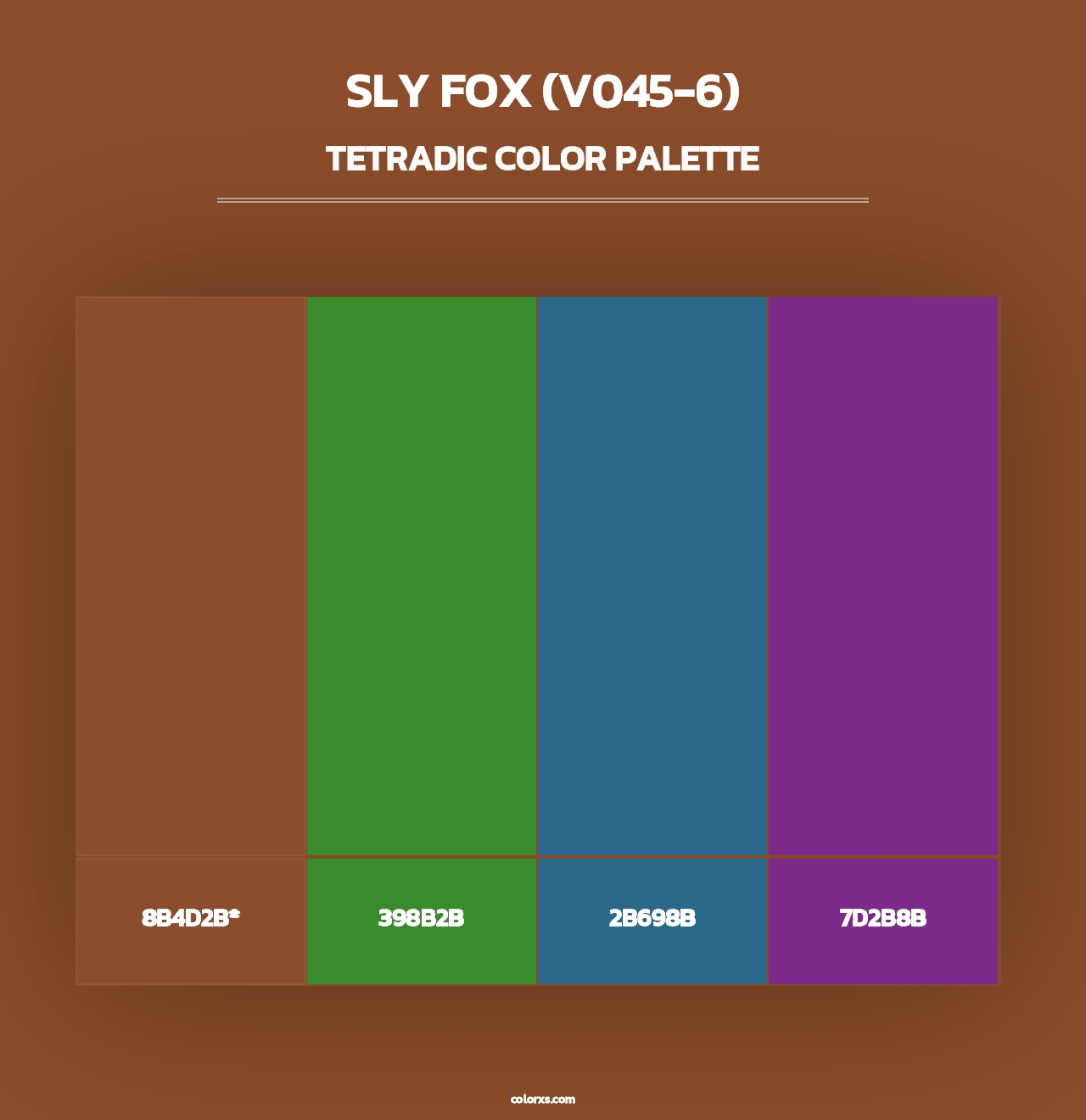 Sly Fox (V045-6) - Tetradic Color Palette