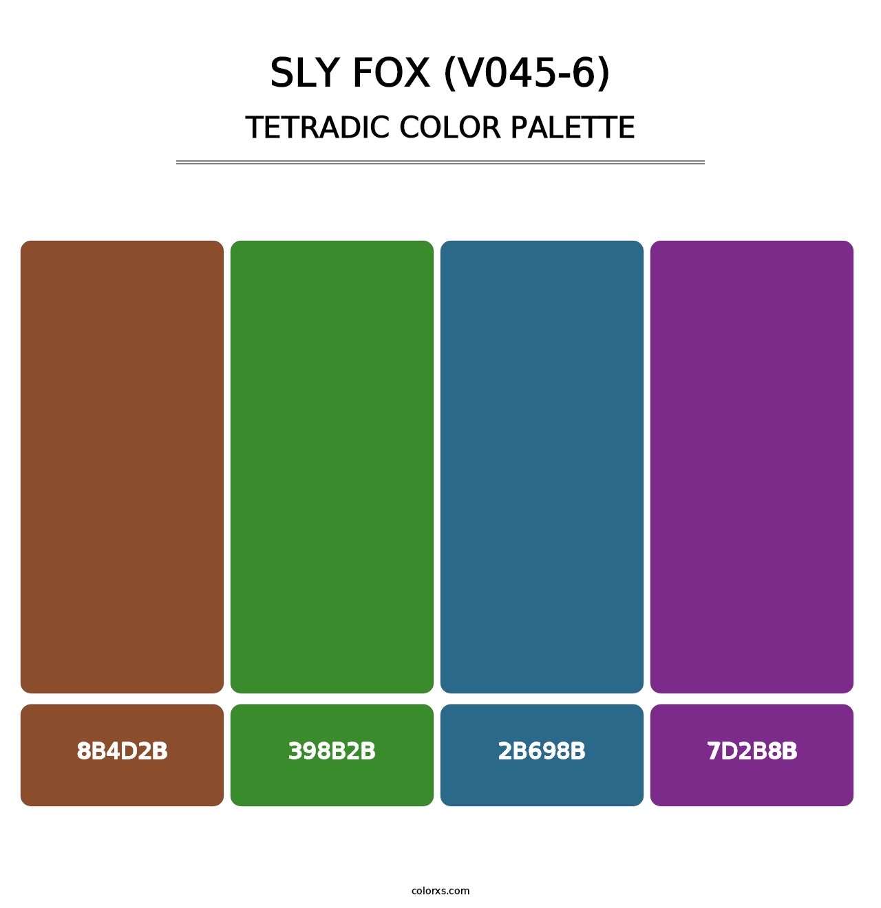 Sly Fox (V045-6) - Tetradic Color Palette