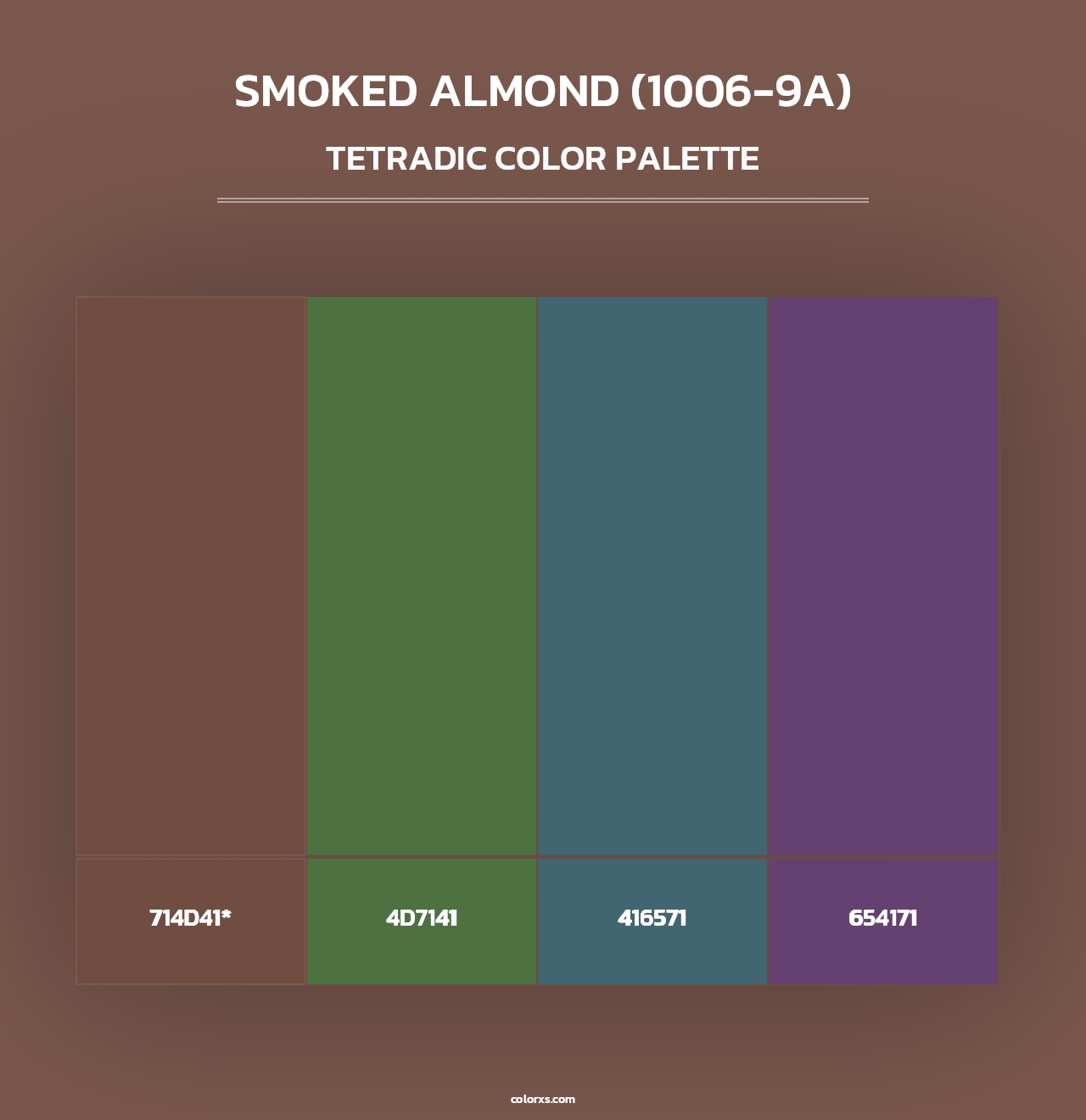 Smoked Almond (1006-9A) - Tetradic Color Palette