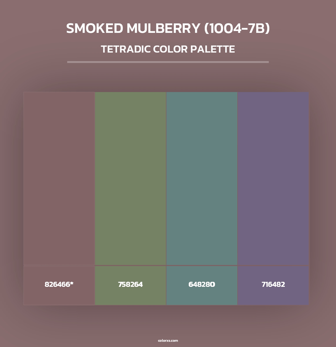 Smoked Mulberry (1004-7B) - Tetradic Color Palette