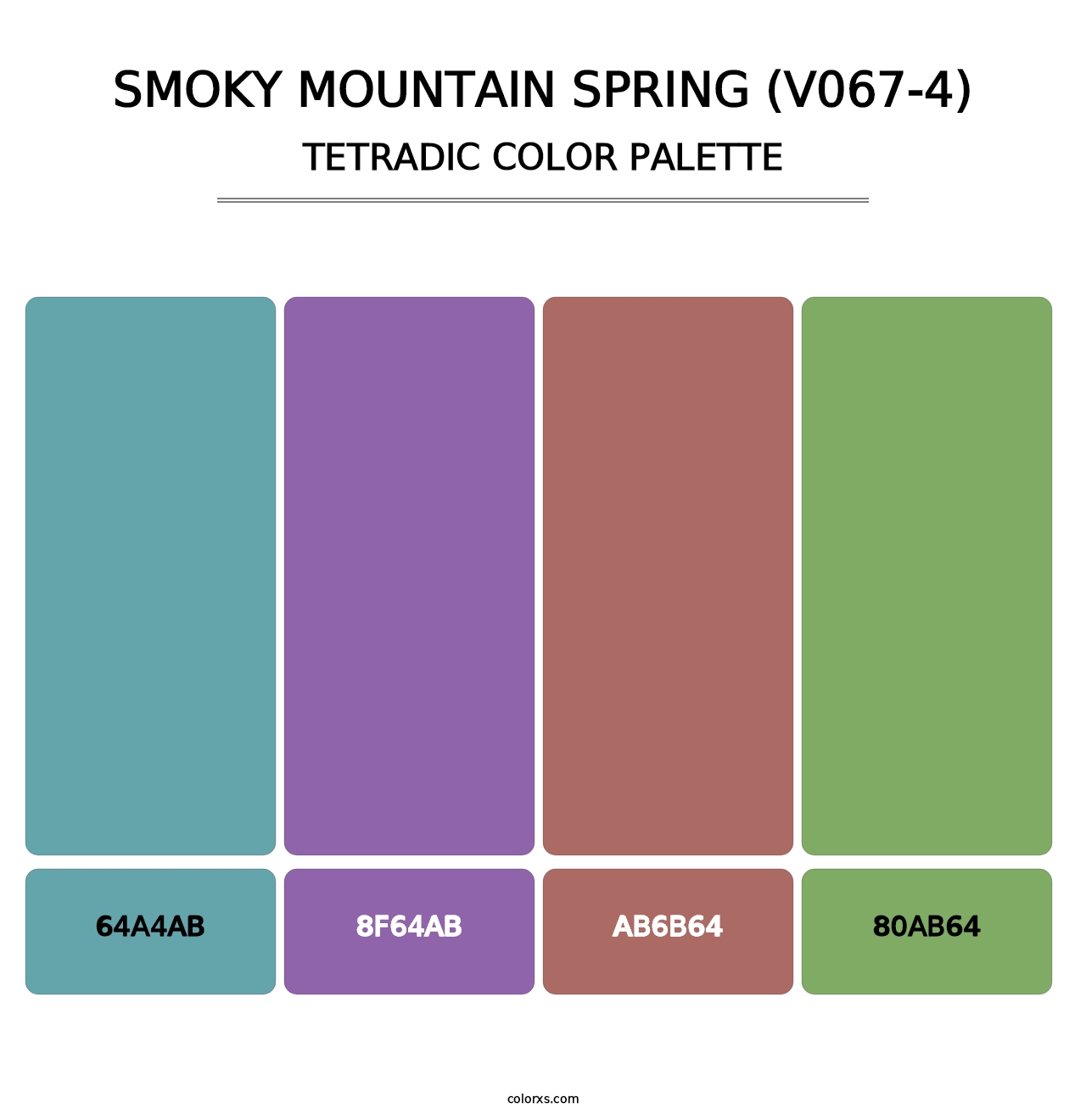 Smoky Mountain Spring (V067-4) - Tetradic Color Palette