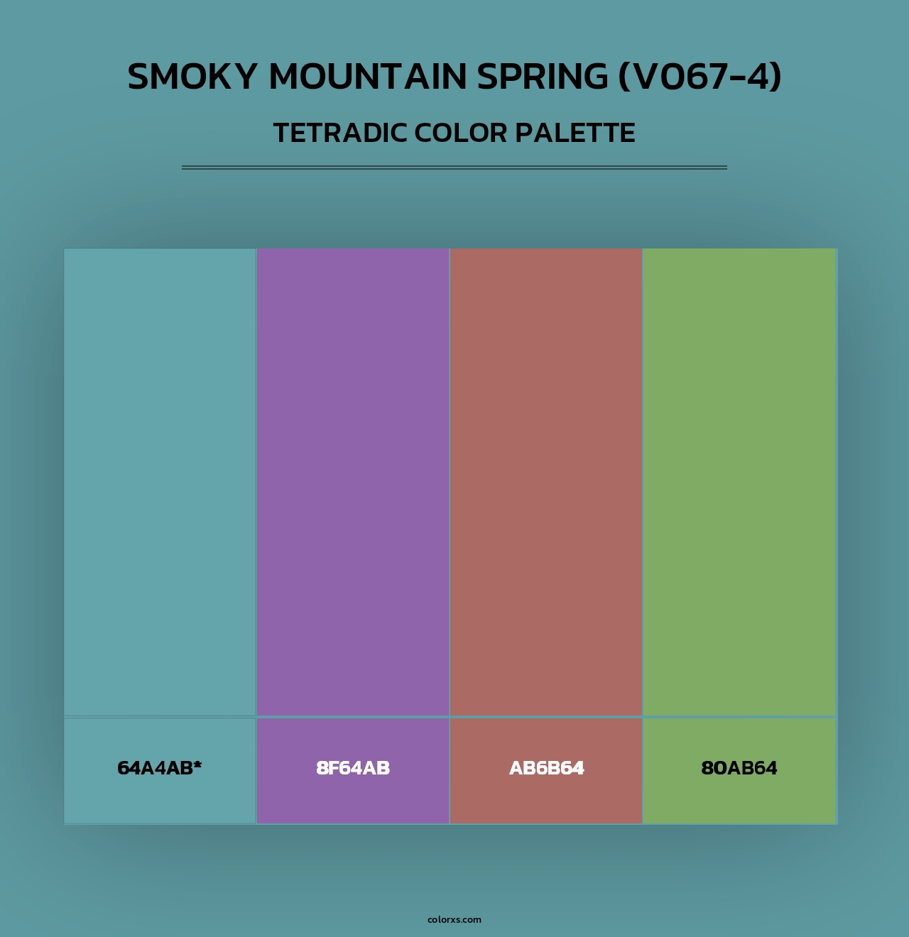 Smoky Mountain Spring (V067-4) - Tetradic Color Palette