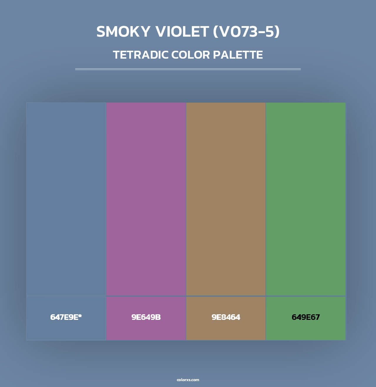 Smoky Violet (V073-5) - Tetradic Color Palette