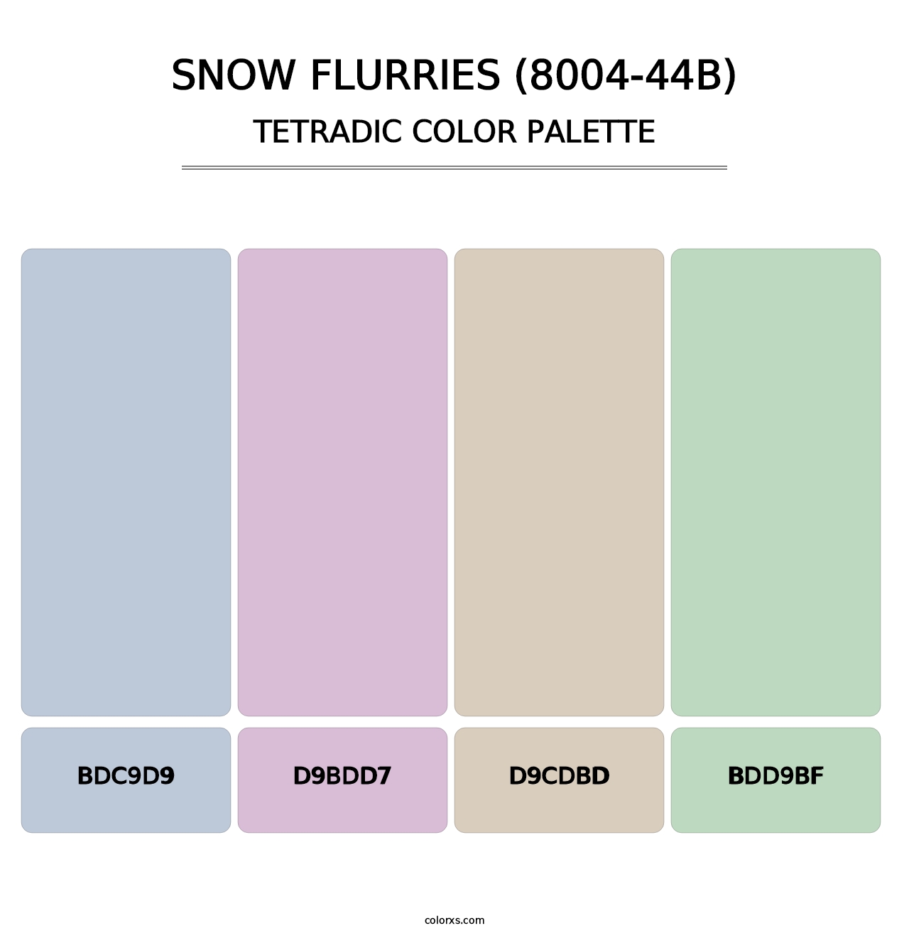 Snow Flurries (8004-44B) - Tetradic Color Palette