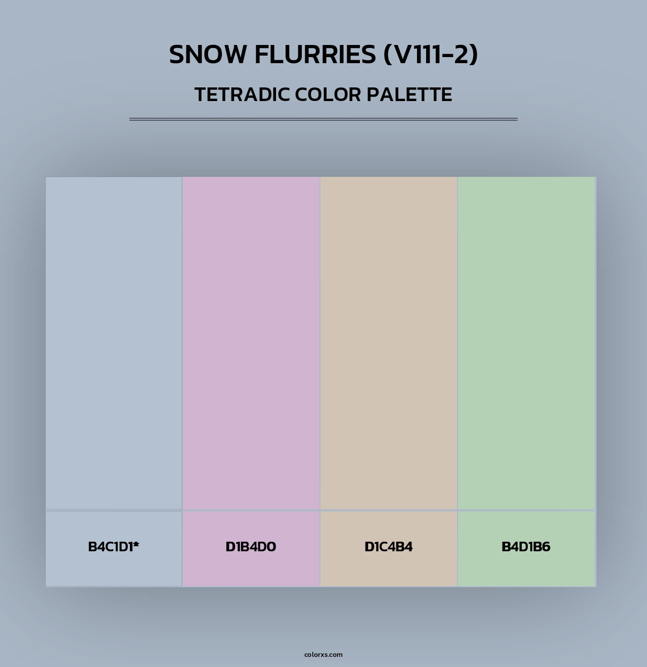 Snow Flurries (V111-2) - Tetradic Color Palette