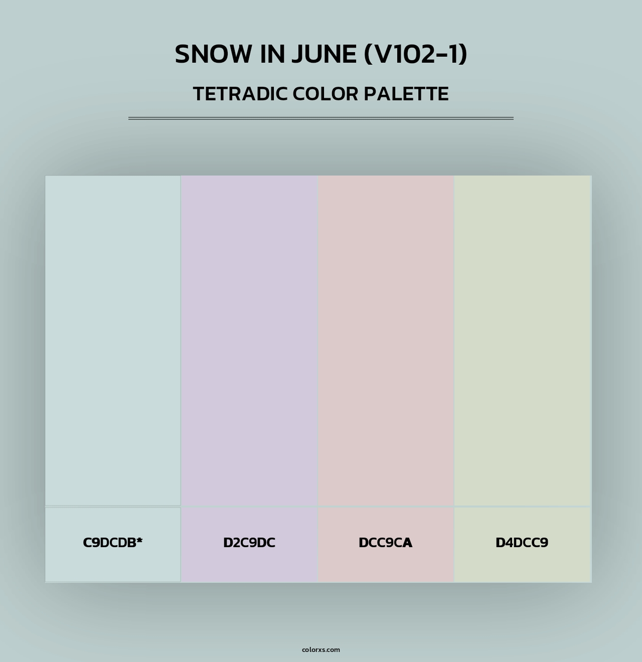 Snow in June (V102-1) - Tetradic Color Palette