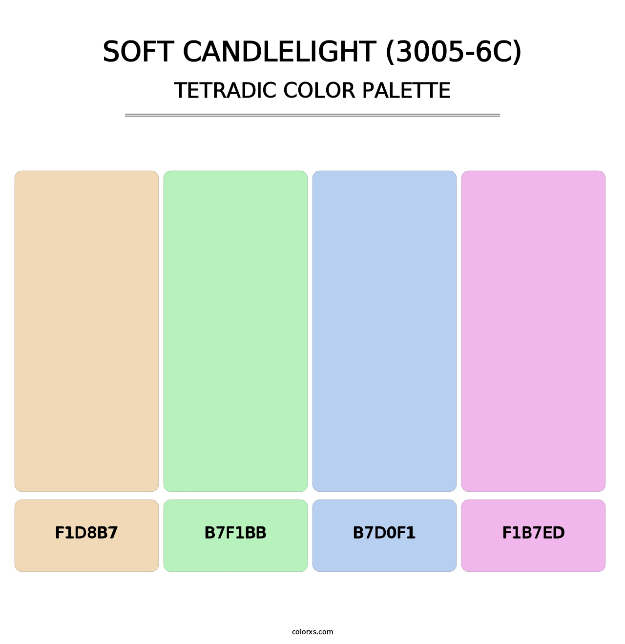 Soft Candlelight (3005-6C) - Tetradic Color Palette