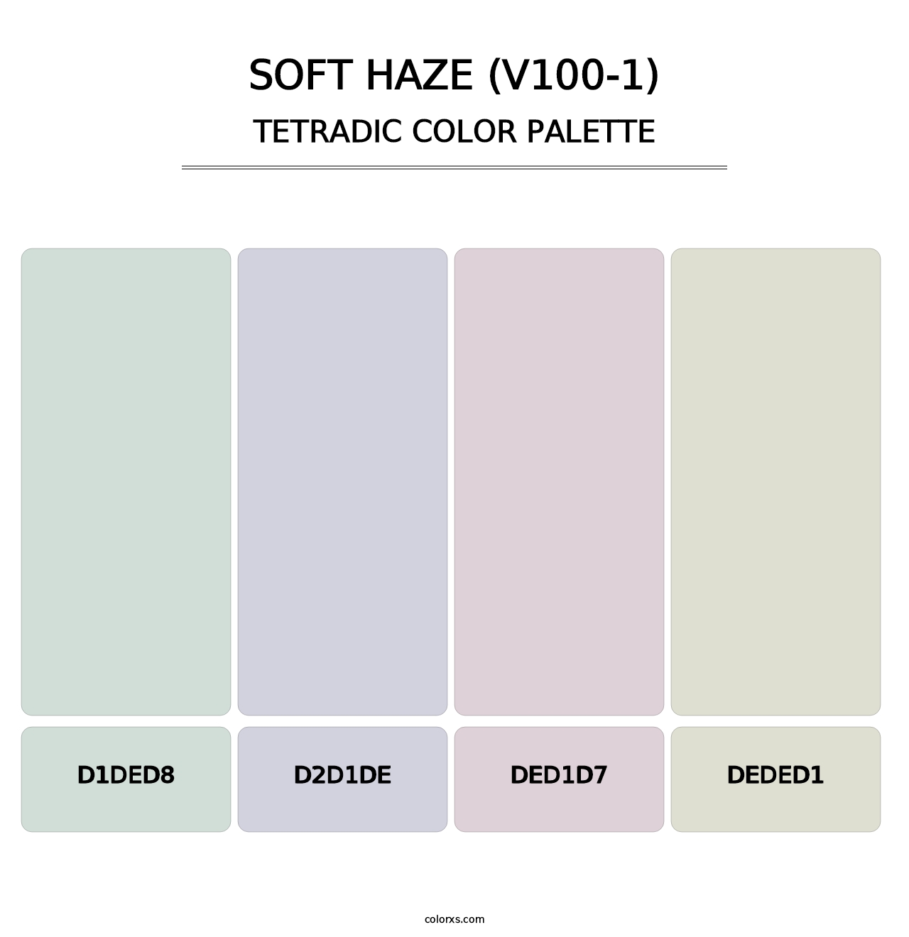 Soft Haze (V100-1) - Tetradic Color Palette