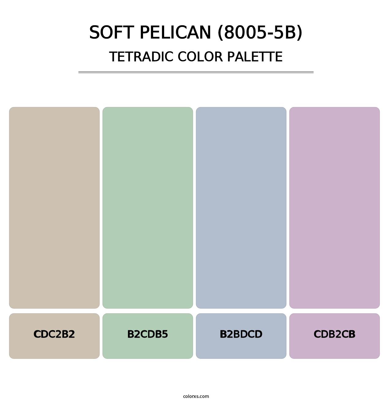 Soft Pelican (8005-5B) - Tetradic Color Palette