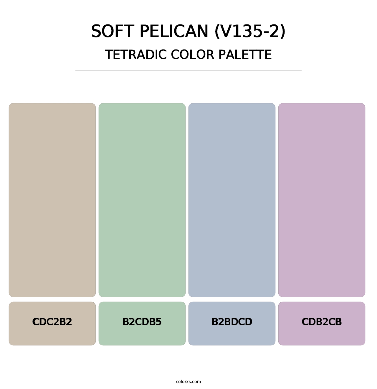 Soft Pelican (V135-2) - Tetradic Color Palette