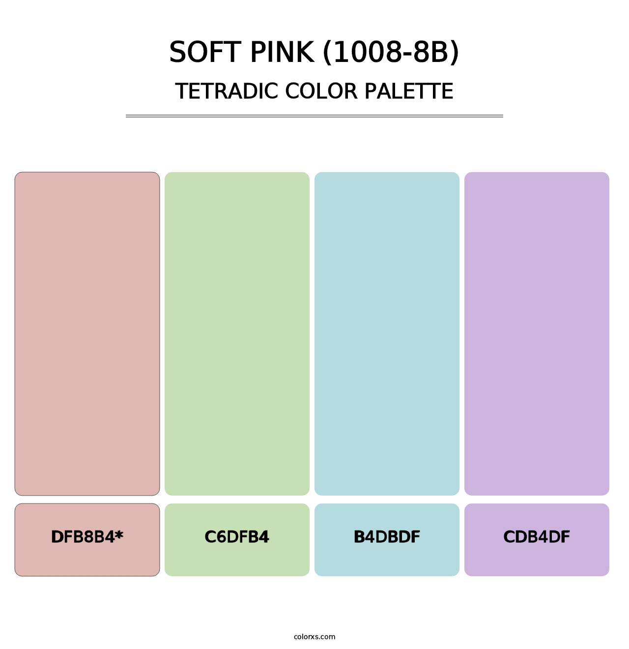Soft Pink (1008-8B) - Tetradic Color Palette