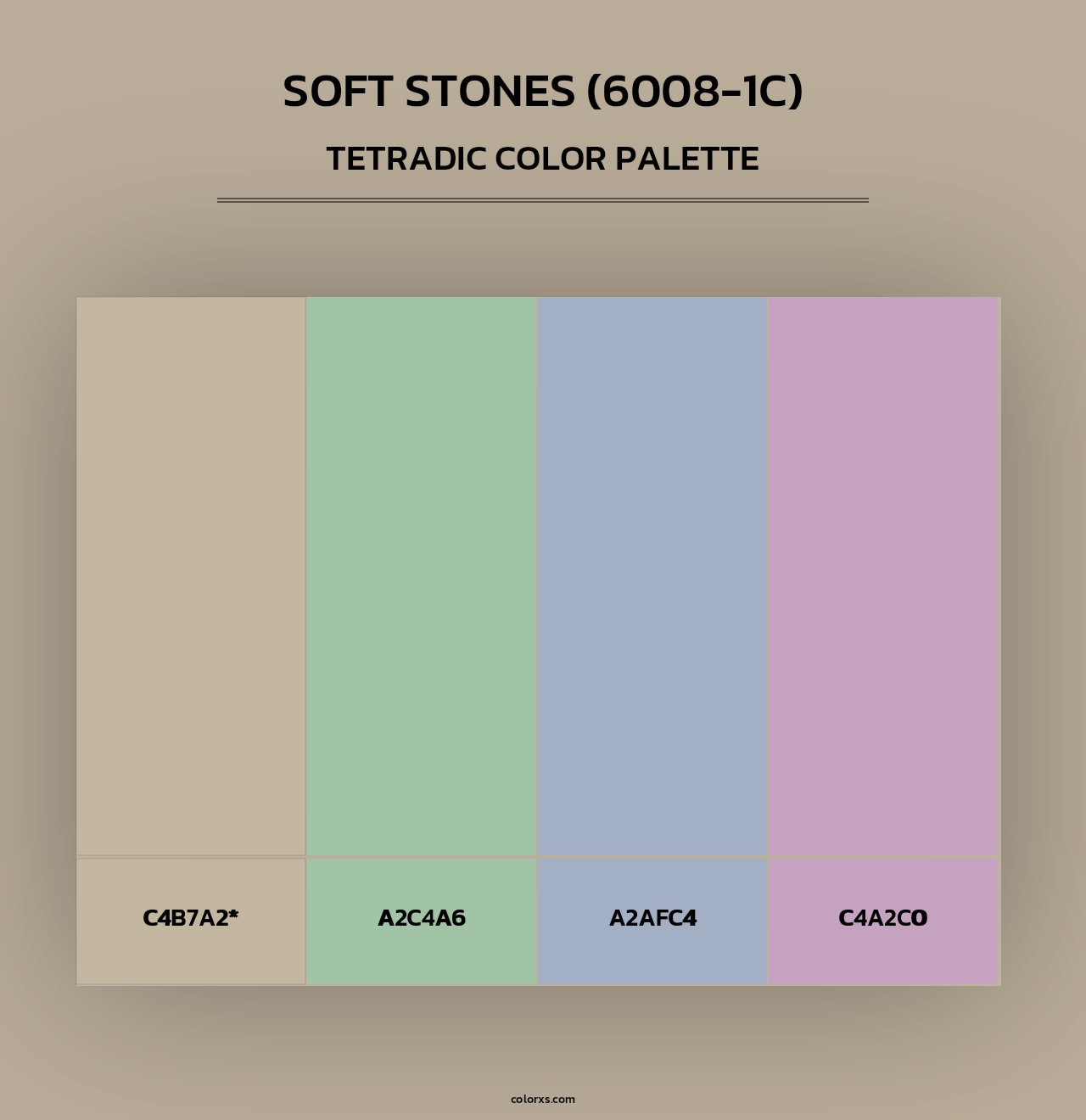 Soft Stones (6008-1C) - Tetradic Color Palette