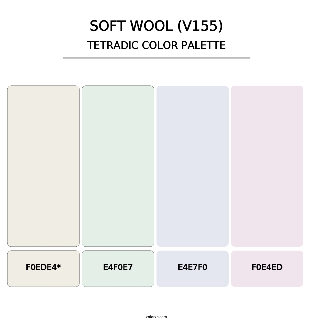 Soft Wool (V155) - Tetradic Color Palette