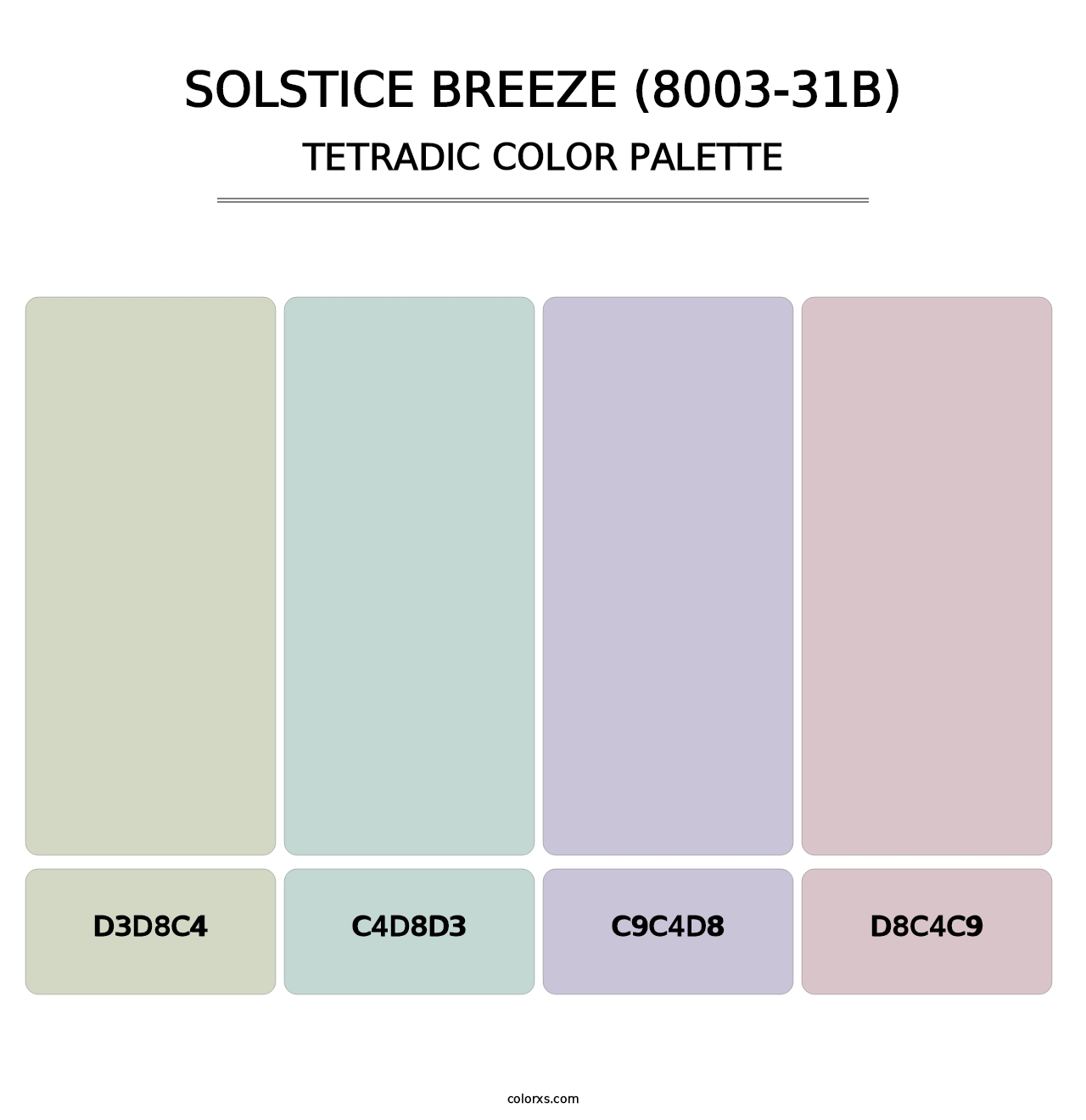 Solstice Breeze (8003-31B) - Tetradic Color Palette