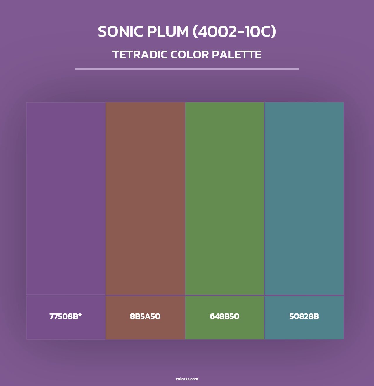 Sonic Plum (4002-10C) - Tetradic Color Palette