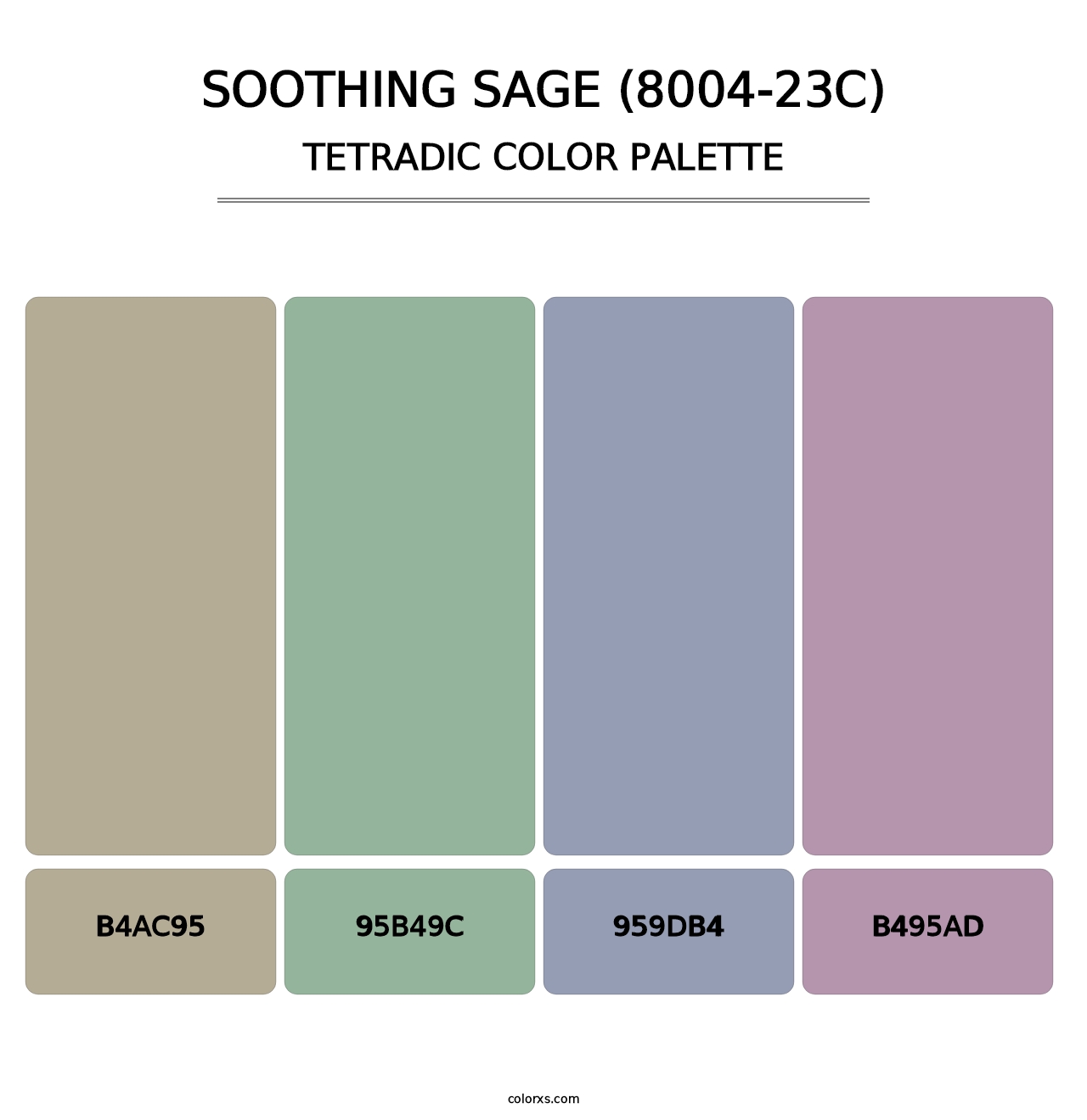 Soothing Sage (8004-23C) - Tetradic Color Palette