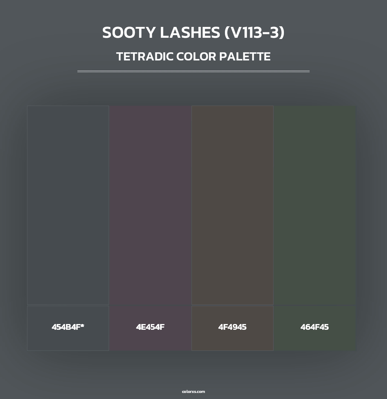 Sooty Lashes (V113-3) - Tetradic Color Palette