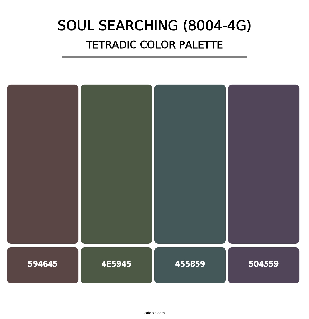 Soul Searching (8004-4G) - Tetradic Color Palette