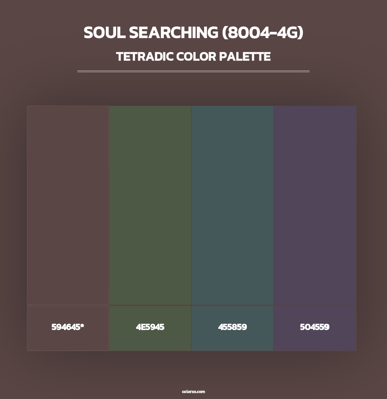 Soul Searching (8004-4G) - Tetradic Color Palette