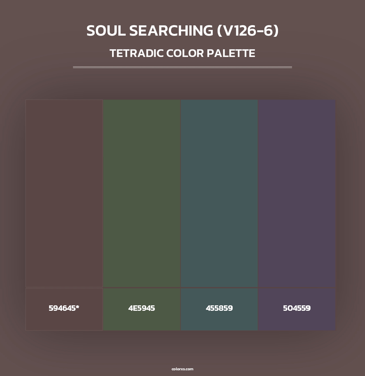 Soul Searching (V126-6) - Tetradic Color Palette