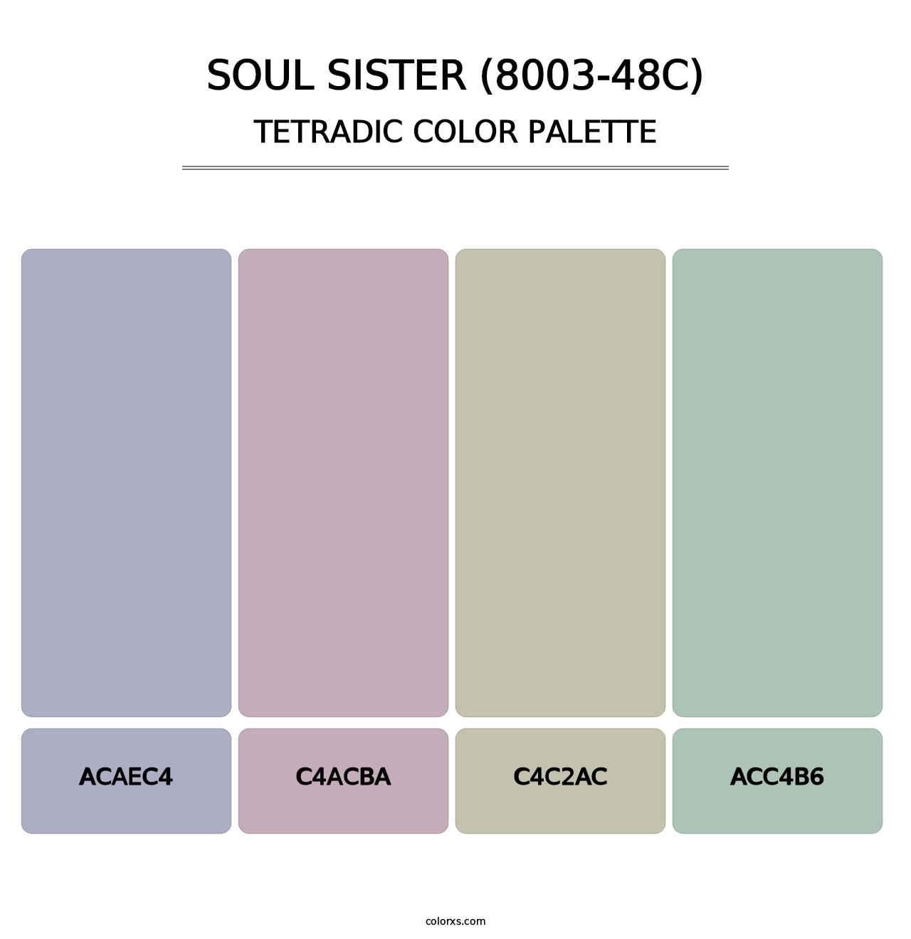 Soul Sister (8003-48C) - Tetradic Color Palette