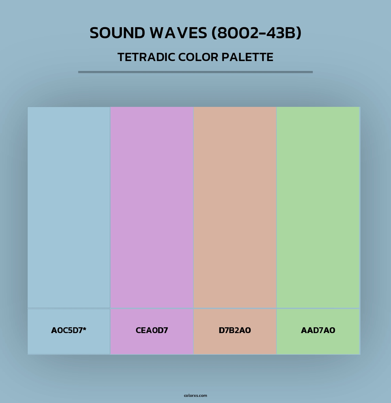 Sound Waves (8002-43B) - Tetradic Color Palette