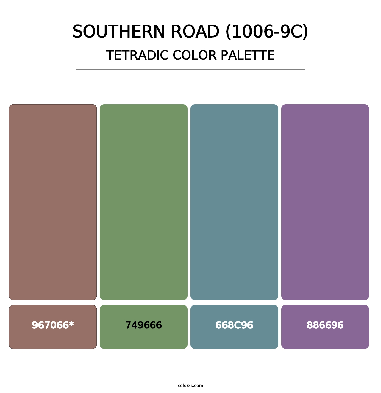 Southern Road (1006-9C) - Tetradic Color Palette