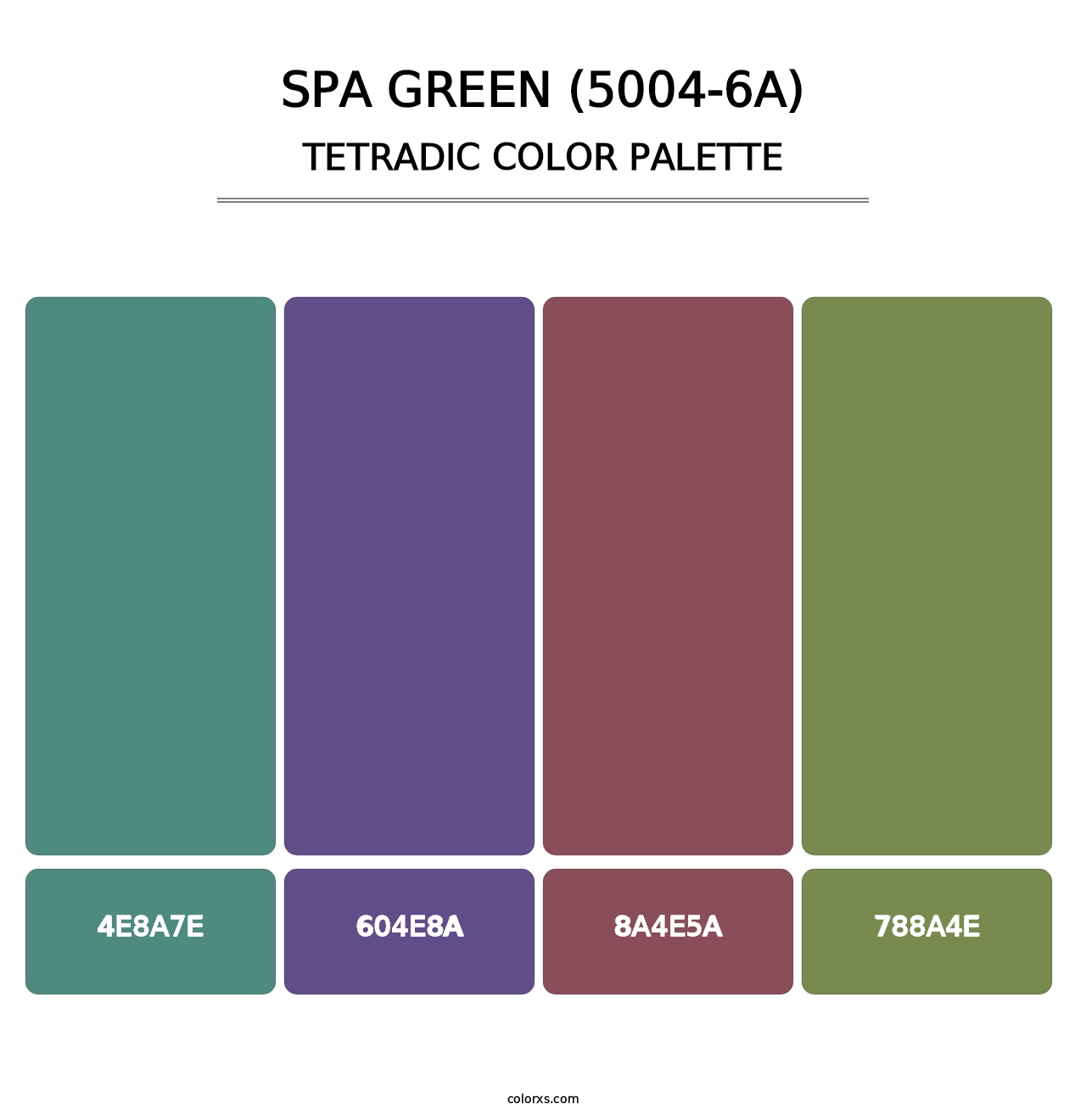 Spa Green (5004-6A) - Tetradic Color Palette