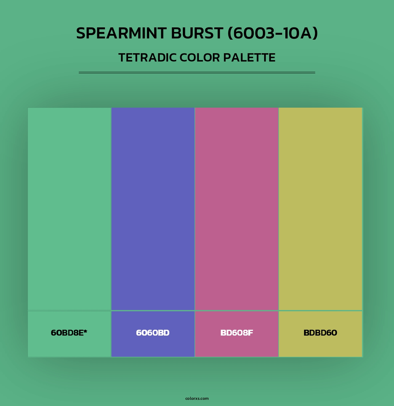 Spearmint Burst (6003-10A) - Tetradic Color Palette