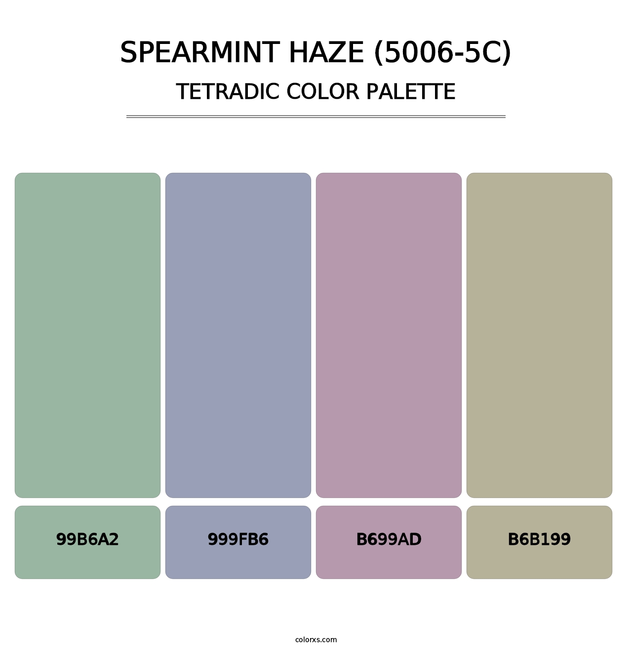 Spearmint Haze (5006-5C) - Tetradic Color Palette