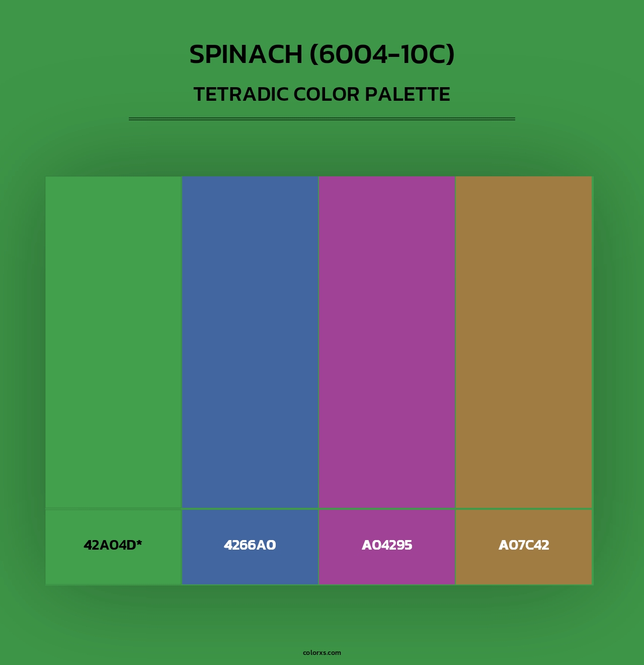 Spinach (6004-10C) - Tetradic Color Palette