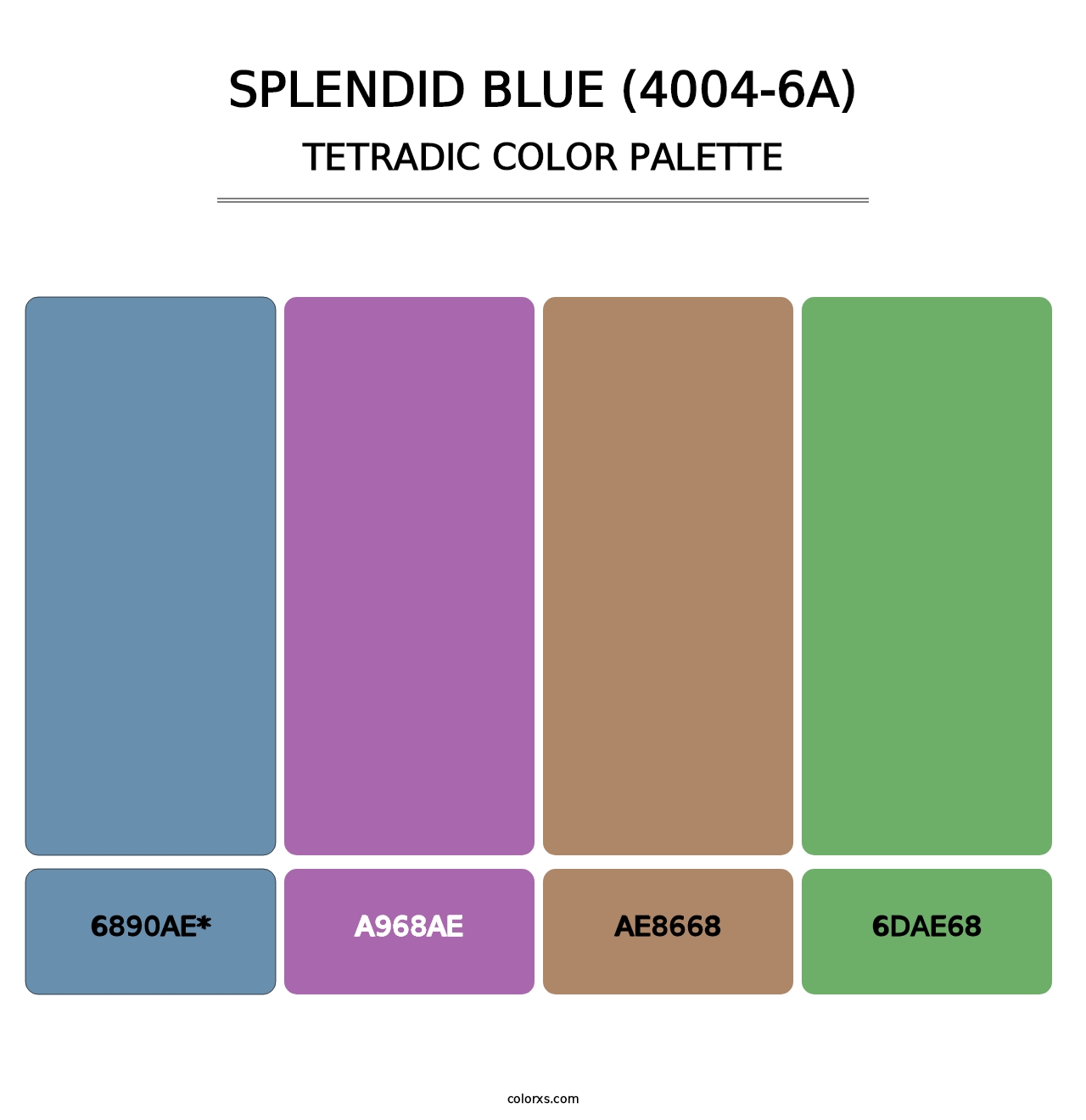 Splendid Blue (4004-6A) - Tetradic Color Palette