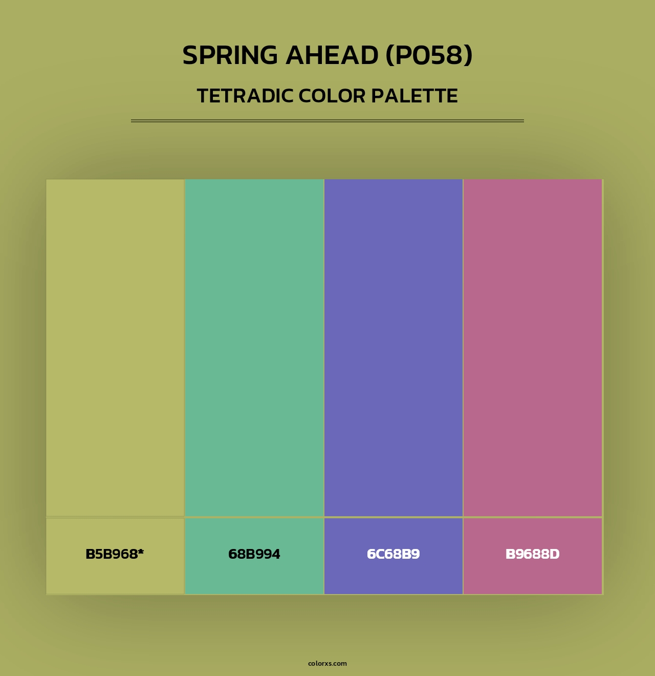 Spring Ahead (P058) - Tetradic Color Palette