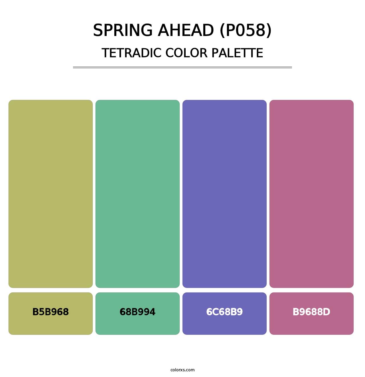 Spring Ahead (P058) - Tetradic Color Palette