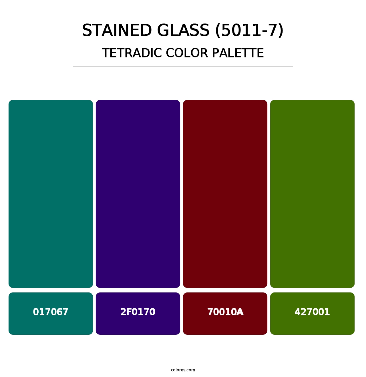 Stained Glass (5011-7) - Tetradic Color Palette