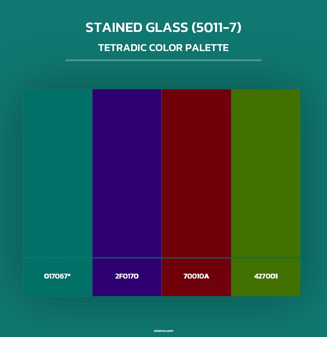 Stained Glass (5011-7) - Tetradic Color Palette