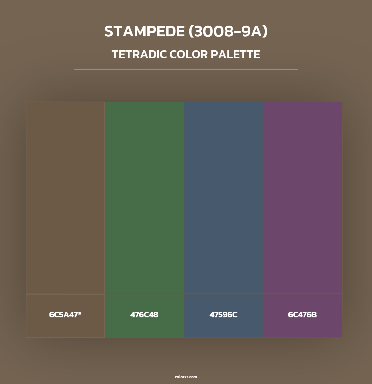 Stampede (3008-9A) - Tetradic Color Palette