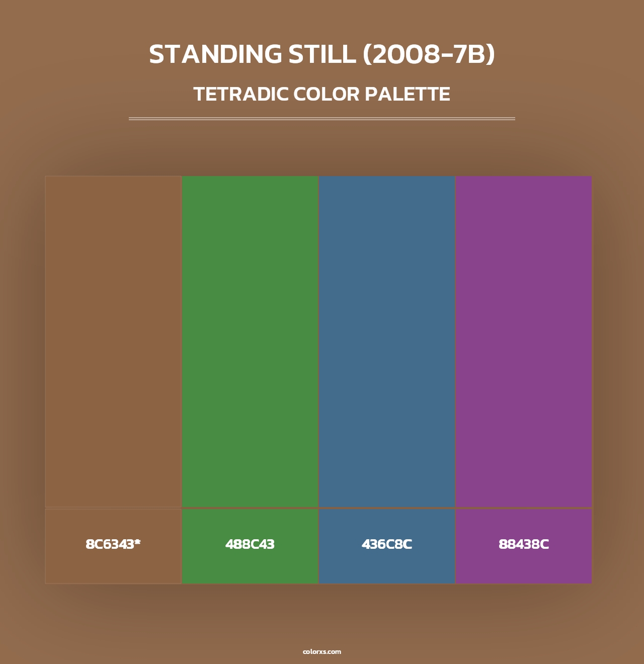 Standing Still (2008-7B) - Tetradic Color Palette