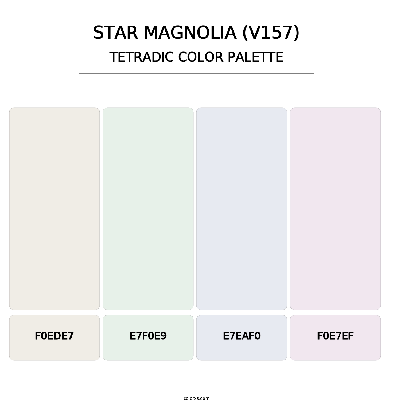 Star Magnolia (V157) - Tetradic Color Palette