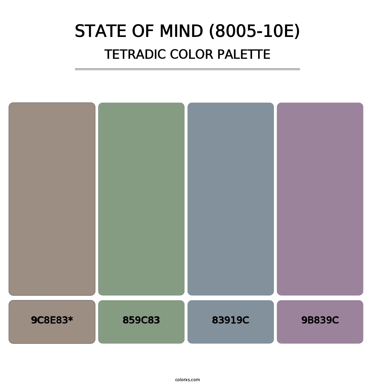 State of Mind (8005-10E) - Tetradic Color Palette